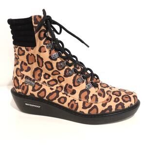 Kenneth Cole New York Leopard Print Ankle Boots